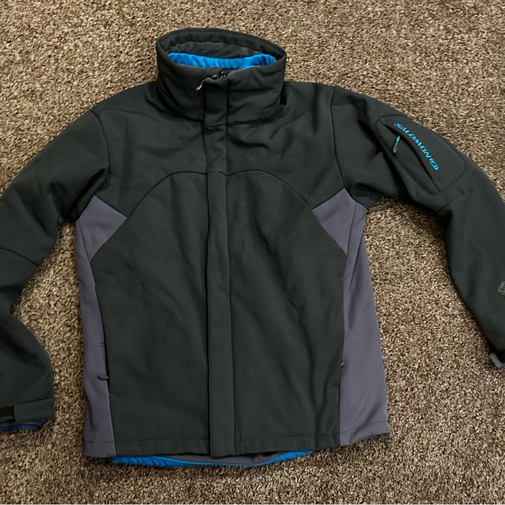Solomon  Gray and Blue Fleece Jacket